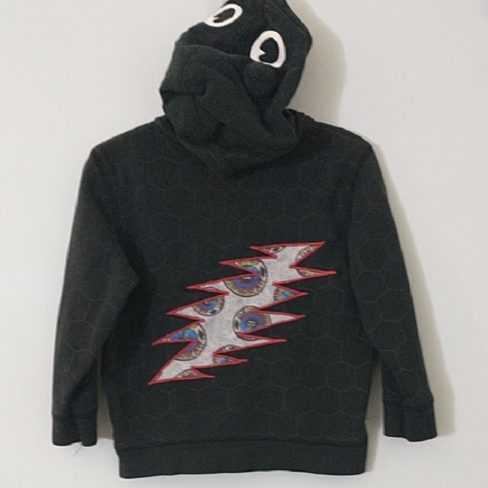 Circo Black Kids Hoodie with Lightning Patch and Eye Hood